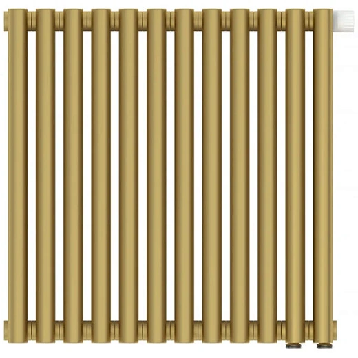 Радиатор отопления Сунержа Эстет-00 EU50, 12 секций, нижнее подключение, цвет матовое золото, 032-0322-5012