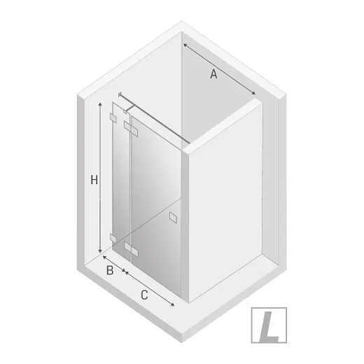 Дверь в нишу New Trendy EVENTA L 100x200