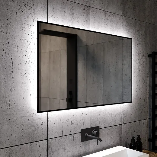 Зеркало Raval Альтера Black 60х100 бесконтакт Гор/верт, AltBl.02.600x1000/W/RL