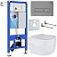 Комплект инсталляции с унитазом 6 в 1 Roxen StounFix Dual Fresh 607036 (состоит из: 710200, Caspia 410280M, 530155-01)