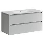 Тумба под раковину Sancos Cento 100, подвесная, белый глянец, CN100W