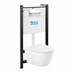 Комплект Roca Ona Rimless ZRU9310392 подвесной унитаз + инсталляция + кнопка