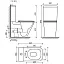 Напольный унитаз Ceramicanova Cubic Rimless CN1803, безободковый, с бачком, сиденье Soft Close, сантехфарфор, белый