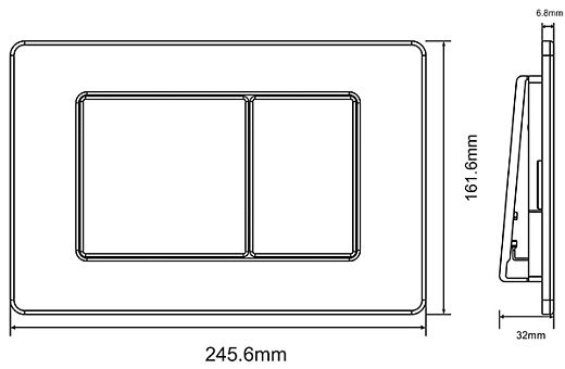 Комплект инсталляции AQUAme для унитаза AQM4003 с металлической кнопкой смыва AQM4112GM оружейная сталь PVD