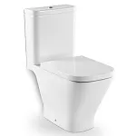 Унитаз напольный Roca The Gap с бочком и пневмокрышкой, белый, 342477000 + 34147000Y + ZRU9307682