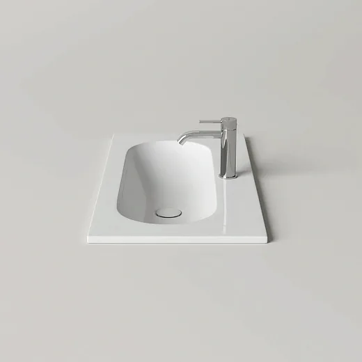 Умывальник накладной Ceramicanova Калиста (Calista) 81x39.5x12см без перелива, белый, CN6093