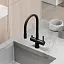 Смеситель для кухонной мойки Sancos Lucia SC4004MB, с подключением к фильтру, с гибким изливом, цвет черный матовый