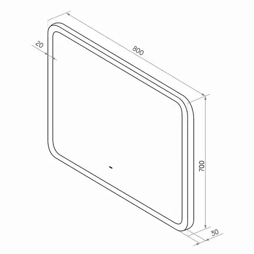 Зеркало Continent Demure Led 800х700 ЗЛП3372 с бесконтактным сенсором