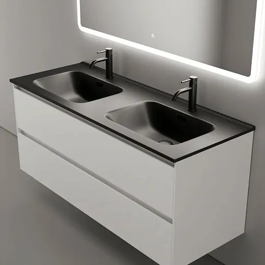 Тумба под раковину Sancos Cento 120, подвесная, белый глянец, CN120-2W