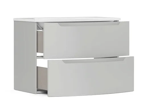 Тумба для умывальника Belux Ганновер НП 80-02 подвесная, 2 ящ., silver, 4810924291639
