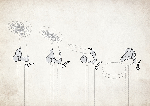 Шланговое подключение Deante CASCADA NAC_058K хром Шланговое подключение Deante CASCADA NAC_058K хром