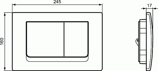 Кнопка смыва механическая Ideal Standard ProSys Solea M1 R0108AA хром
