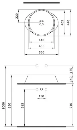Раковина Bocchi Capri 1010-011-0125, кашемир