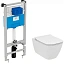 Инсталляция с унитазом Ideal Standard i.life B с технологией RimLS+, тонкое сиденье Soft-close