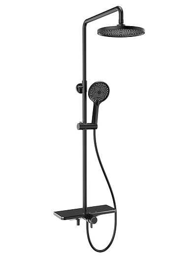AQM8002B Душевая система AQUAme для душа со смесителем,  Черный