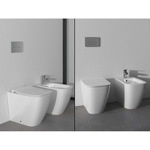 Унитаз приставной Standard i.life B безободковый RimLS+, c сиденьем Soft-Close