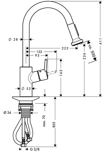 Смеситель Hansgrohe Talis S2 Variarc 14877000 для кухонной мойки