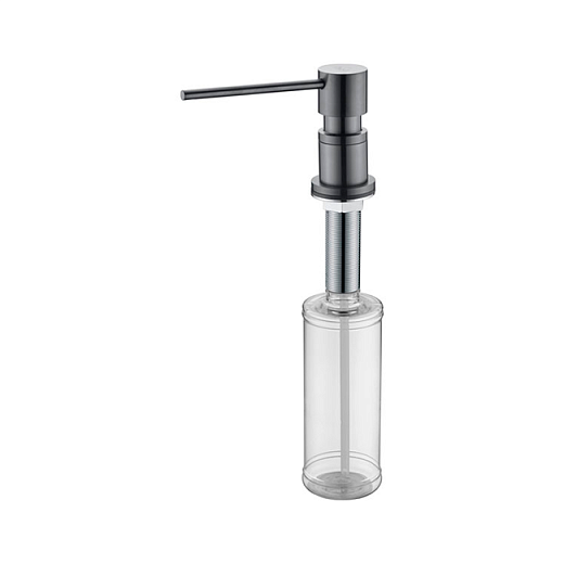 Дозатор для жидкого мыла PAULMARK KRAFT, D003-GM (черный/вороненая сталь)