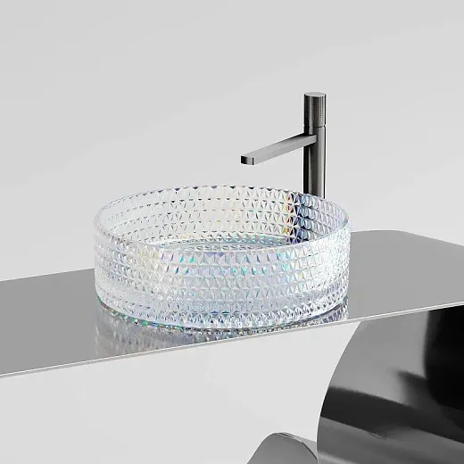 Раковина Ceramicanova Cristal CN6059, 36 см, стекло, цвет неон