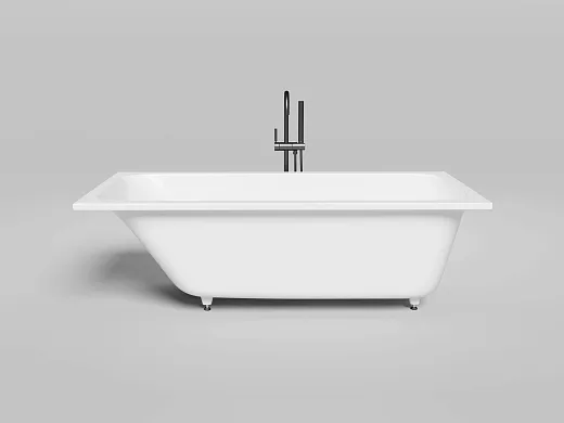 Ванна Salini Orlanda Kit 102126MF, 170 х 80 см, из искусственного камня S-Stone, цвет белый матовый, покраска по RAL полностью