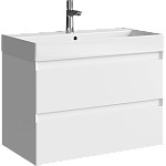 AQWELLA Geometria подвесная тумба под умывальник 81 см, цвет белый матовый AQWELLA Geometria подвесная тумба под умывальник 81 см, цвет белый матовый