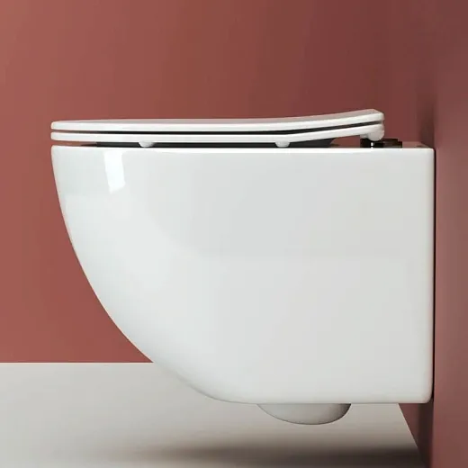Подвесной унитаз Ceramicanova Forma Rimless CN3009 безободковый, с сиденьем Soft Close, сантехфарфор
