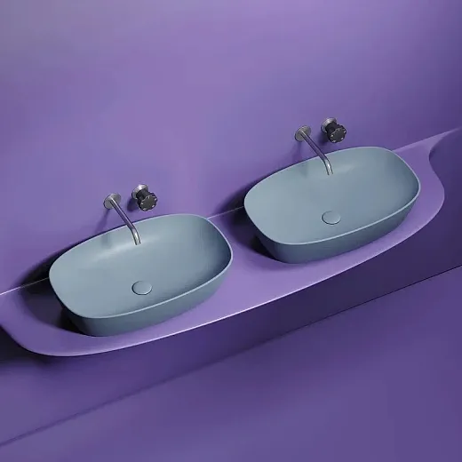 Умывальник Ceramicanova Element CN6049MHL 60см сантехфарфор серо-голубой, CN6049MHL