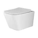 Подвесной безободковый унитаз Ceramicanova Metric CN3007 Rimless, крышка микролифт, сантехфарфор