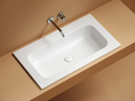 Умывальник накладной Ceramicanova Грация прямоугольный с отверстием под смеситель белый, CN7012MW