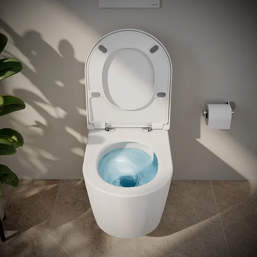 Подвесной унитаз VitrA Metropole Round безободковый QuantumFlush с сиденьем микролифт, белый,  7910B003-6429
