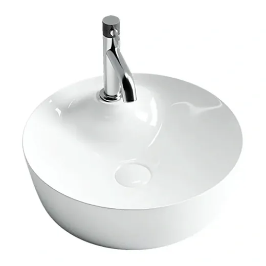 Раковина Ceramicanova CN6014 43.5 x 43.5 x 13.5 см, накладная, круглая, без перелива, сантехфарфор