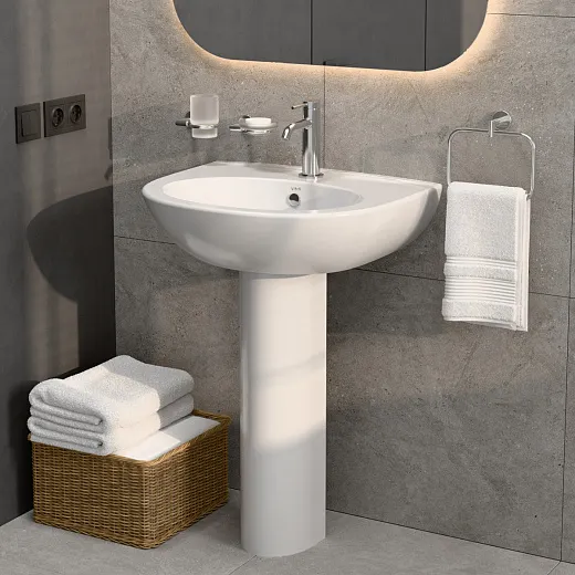 Умывальник накладной VitrA Zentrum 60х47см антибактериальное покрытие Hygiene белая, 5786B003-0001