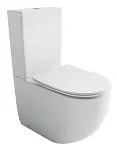 Напольный унитаз Ceramicanova Metropol CN4001T-B/CN4001-T, безободковый, смыв Торнадо, сиденье микролифт, белый, сантехфарфор
