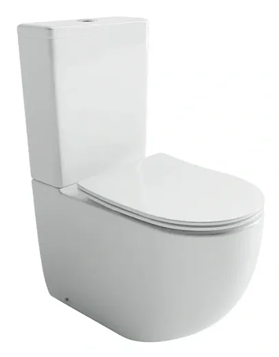 Напольный унитаз Ceramicanova Metropol CN4001T-B/CN4001-T, безободковый, смыв Торнадо, сиденье микролифт, белый, сантехфарфор