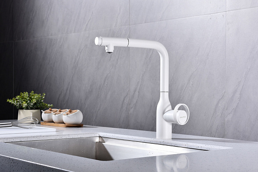 Смеситель PAULMARK URBAN Ur213104-431 (белый/белый матовый)