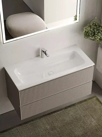 Тумба под раковину Sancos Snob R 100 см подвесная, Doha Soft, SNR100SM