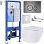Комплект инсталляции с унитазом 6 в 1 Roxen StounFix Dual Fresh 624013 (состоит из: 710200, Steel 420260G, 530185-01)