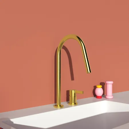 Смеситель для кухонной мойки Ideal Standard GUSTO BD422A2 с высоким трубчатым круглым изливом