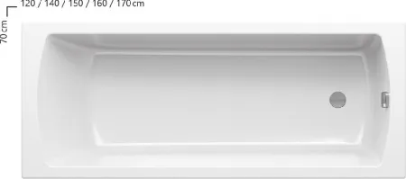 Акриловая ванна Ravak Classic II 160x70 N, белый, CC41000000