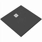 Мраморный душевой поддон Good Door ESSENTIA CR черный 100х100 Мраморный душевой поддон Good Door ESSENTIA CR черный 100х100