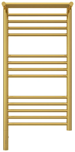 Полотенцесушитель электрический Сунержа Богема 3.0 800x400 с полкой, золото, L/R