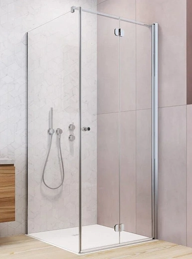 Душевой уголок Radaway KDJ-B, 90 х 90 см, стекло прозрачное, профиль хром, дверь левая/правая, 137403-01-01L/R