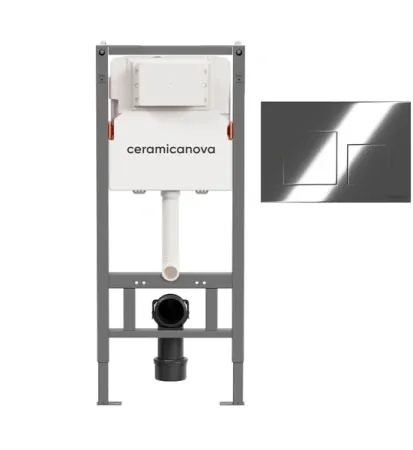 Инсталляция для унитаза Ceramicanova Balance CN121002CH, клавиша Circle хром