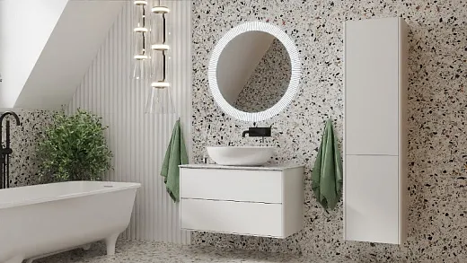 Умывальник Belux Турин 540 эллипс для столешницы solid surface белый матовый, 4810924284266