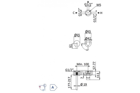 Смеситель для умывальника Bruma Lusitano 1078501MG Gunmetal Смеситель для умывальника Bruma Lusitano 1078501MG Gunmetal