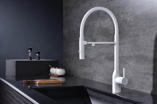 Смеситель PAULMARK MAGNETO ONE Ma213188-WH, (белый/белый матовый)