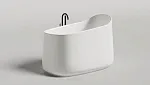 Ванна Salini Cascata Oriente Ofuro 1043101MF, 140 х 80 см, из искусственного камня S-Sense, цвет белый матовый, покраска по RAL полностью