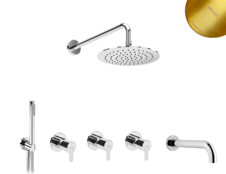 Система скрытого монтажа для ванны Bruma Leaf на 3 потока Set 167 120 1 SR-TripleB, Sunrise			 Система скрытого монтажа для ванны Bruma Leaf на 3 потока Set 167 120 1 SR-TripleB, Sunrise