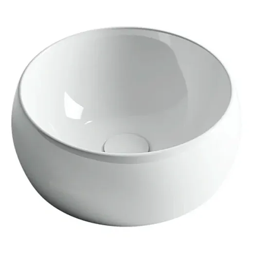 Раковина Ceramicanova CN6001 39.5 x 39.5 x 15.5 см, накладная, круглая, без перелива, сантехфарфор