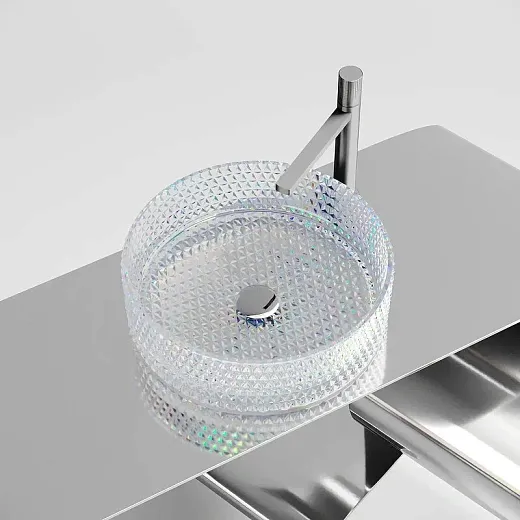Раковина Ceramicanova Cristal CN6059, 36 см, стекло, цвет неон
